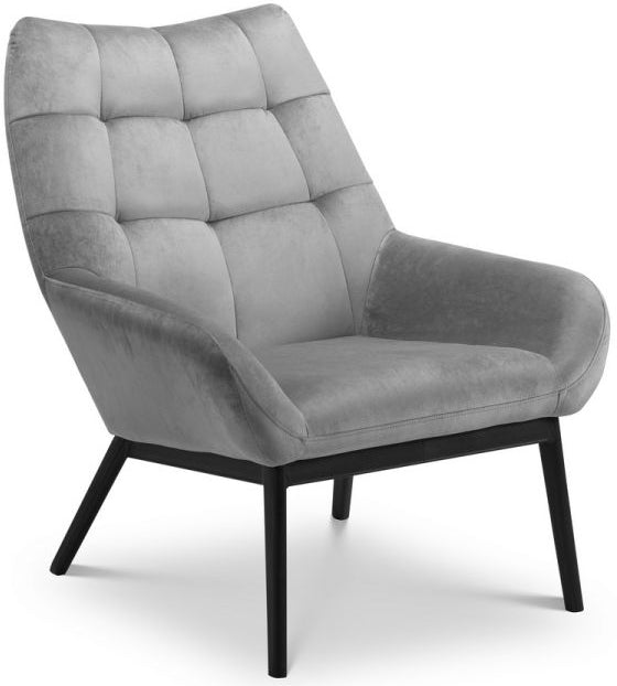 Lucerne Velvet Accent Chair - Julian Bowen