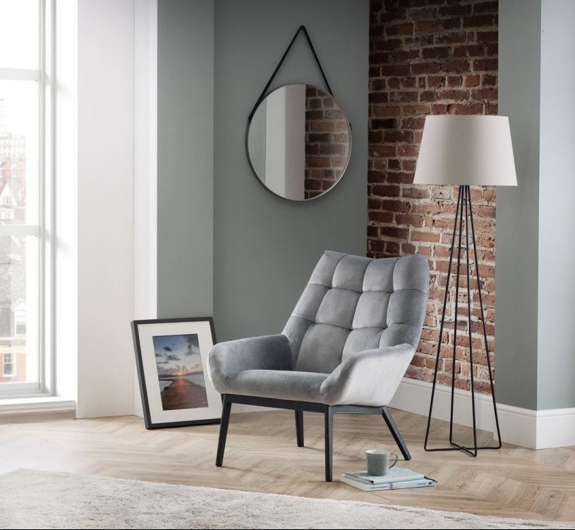 Lucerne Velvet Accent Chair - Julian Bowen