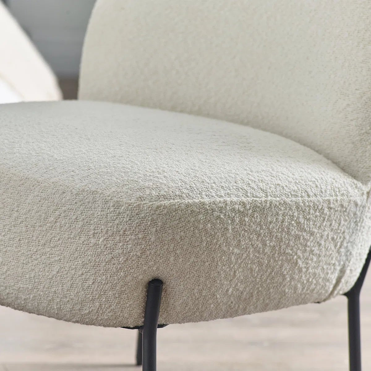 Lulu Boucle Fabric Accent Chair - Julian Bowen