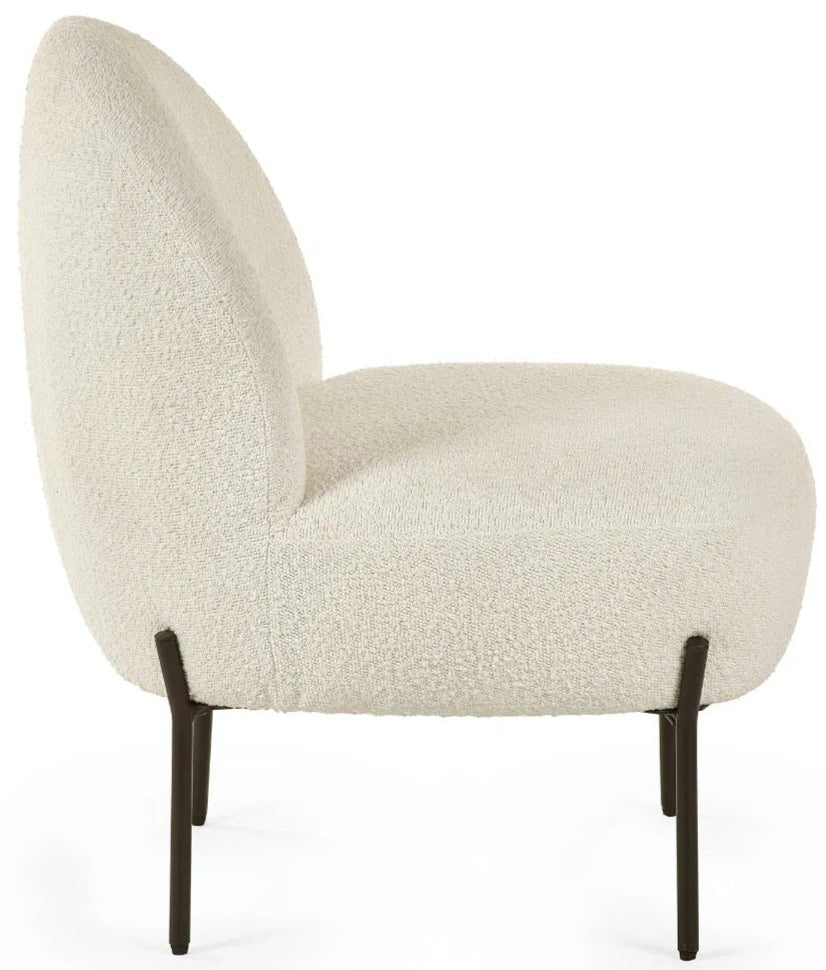 Lulu Boucle Fabric Accent Chair - Julian Bowen