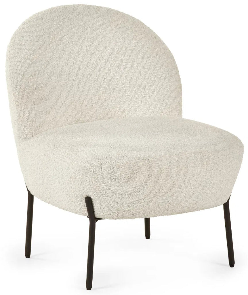 Lulu Boucle Fabric Accent Chair - Julian Bowen