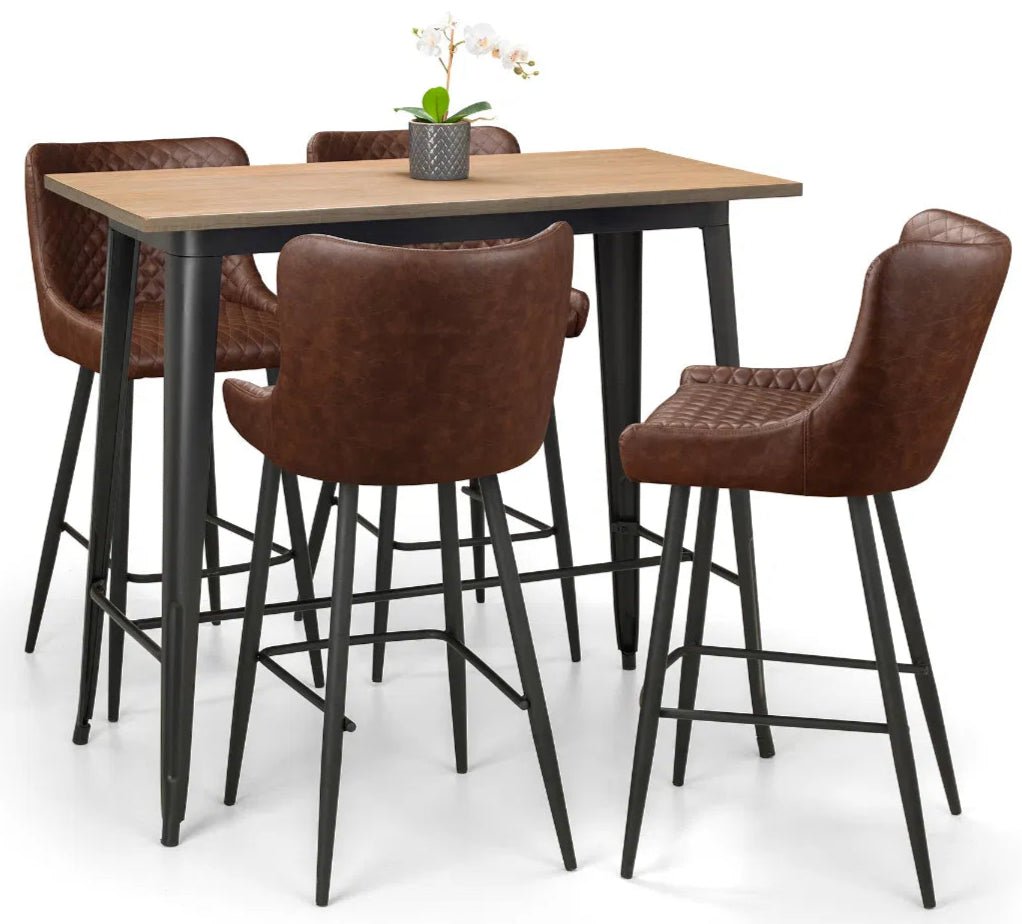 Luxe Faux Leather Bar Stool - Julian Bowen