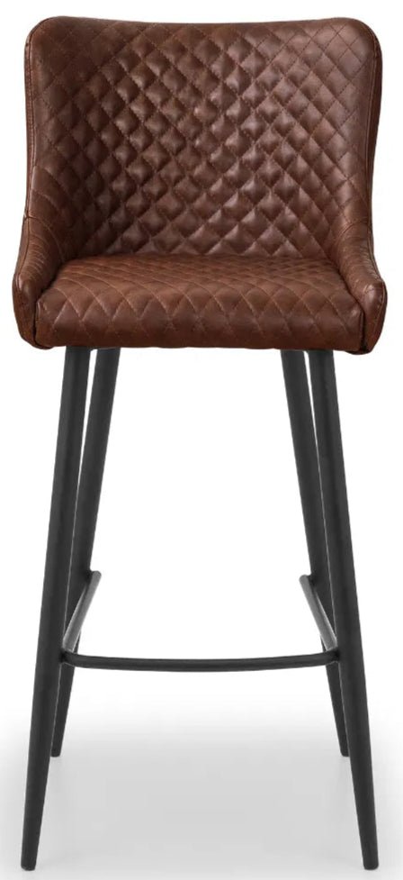 Luxe Faux Leather Bar Stool - Julian Bowen
