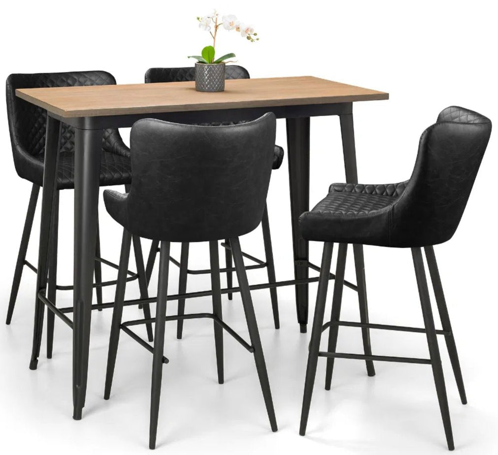 Luxe Faux Leather Bar Stool - Julian Bowen