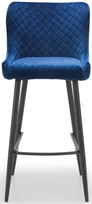 Luxe High Back Fabric Bar Stools - Julian Bowen