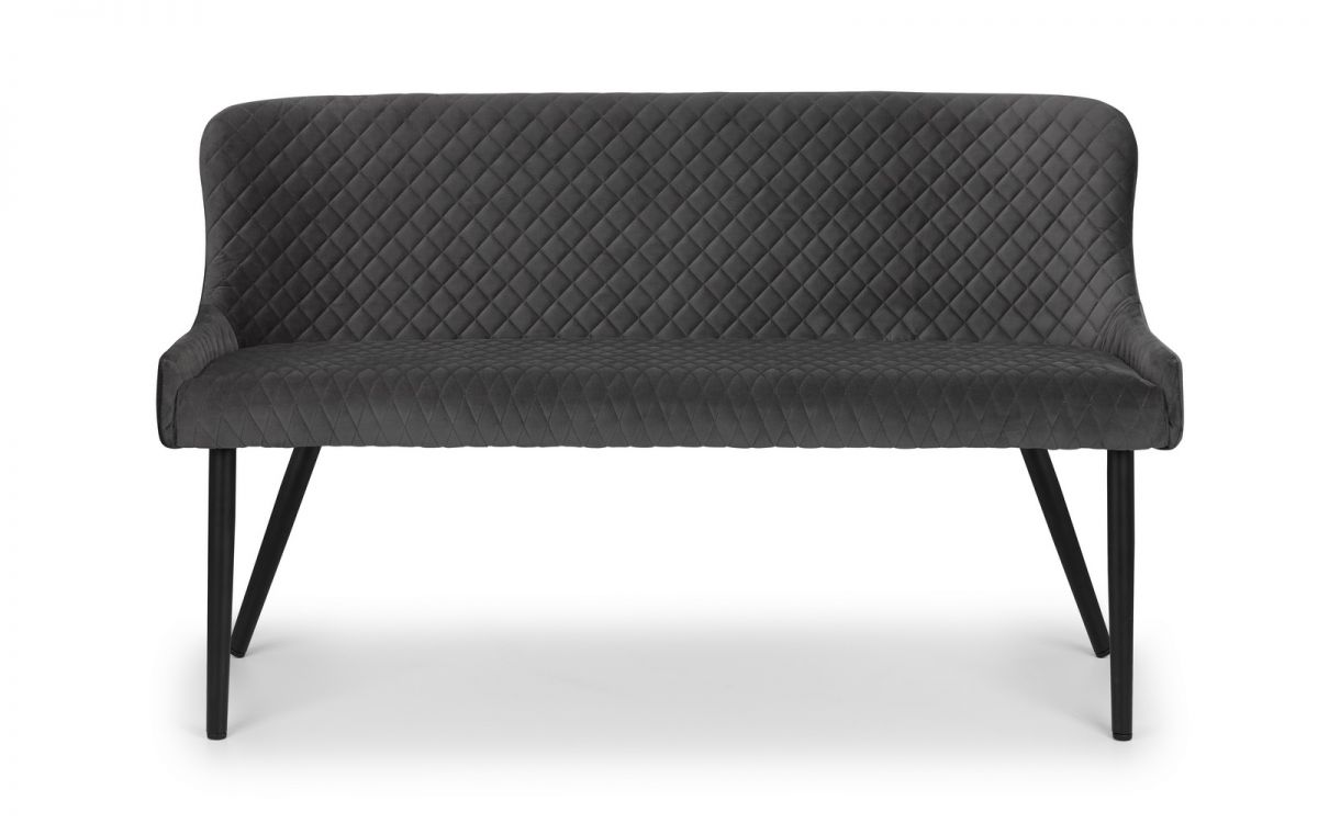 Luxe Velvet High Back Bench - Julian Bowen