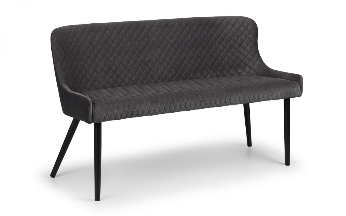 Luxe Velvet High Back Bench - Julian Bowen