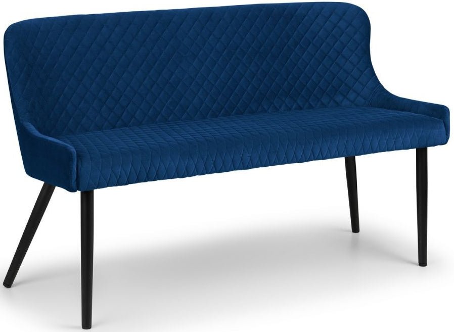 Luxe Velvet High Back Bench - Julian Bowen