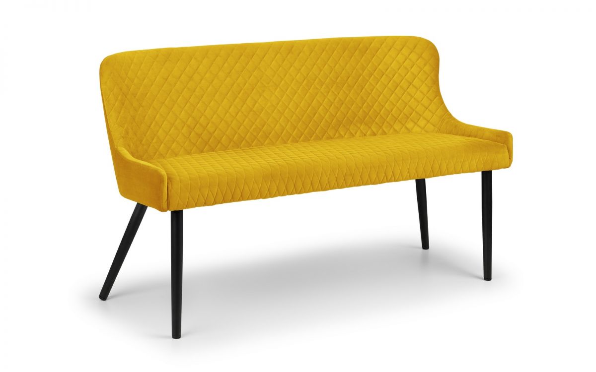 Luxe Velvet High Back Bench - Julian Bowen