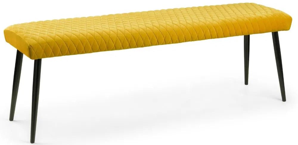 Luxe Velvet Low Dining Bench - Julian Bowen