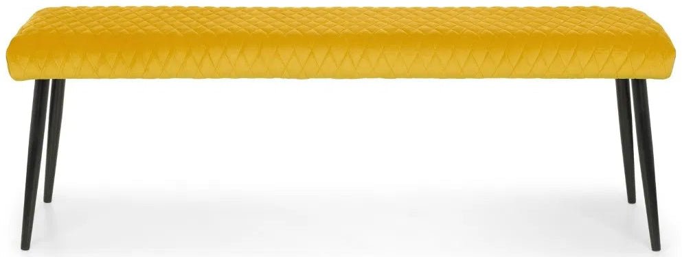 Luxe Velvet Low Dining Bench - Julian Bowen