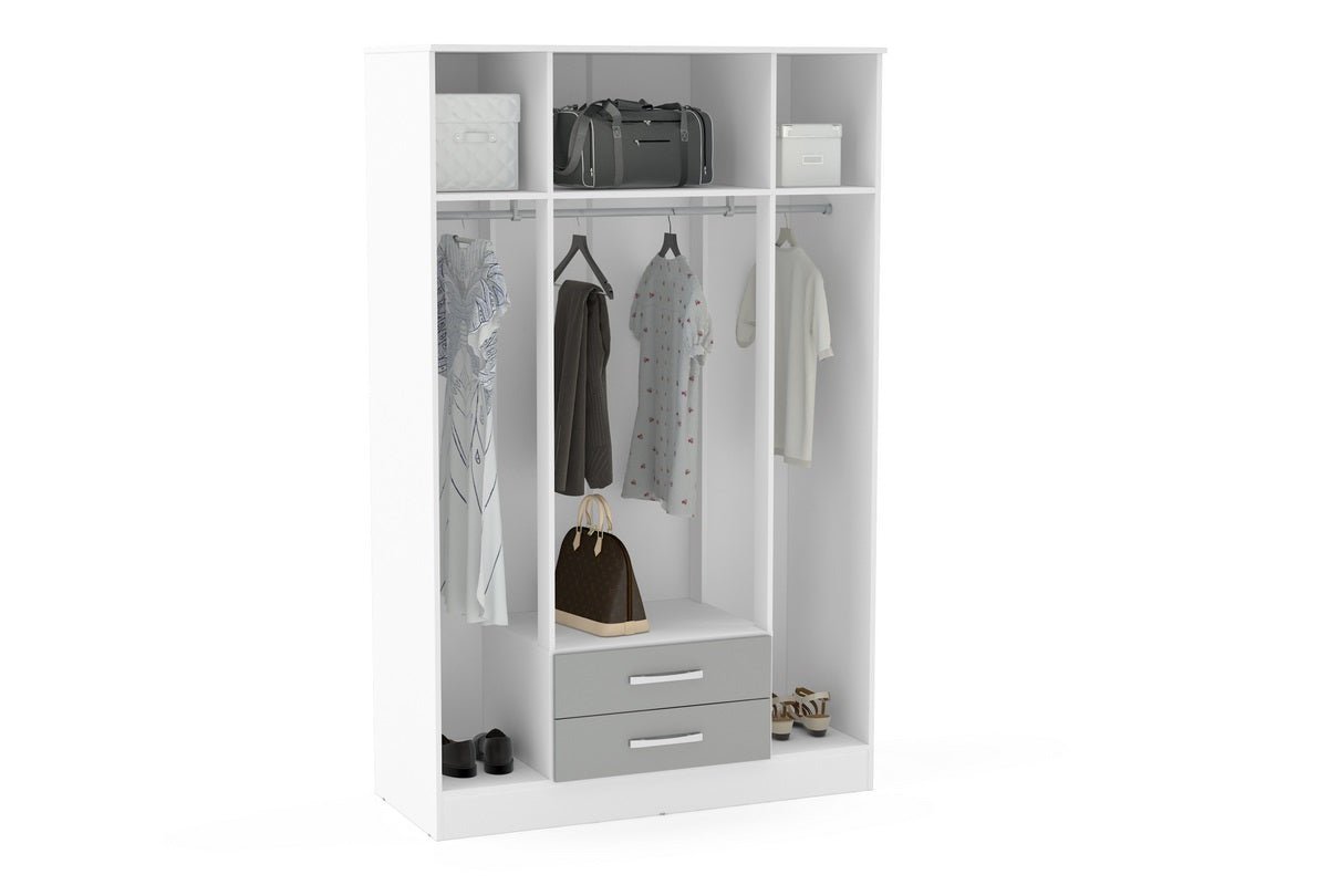Lynx 4 Door 2 Drawer Mirrored Wardrobe - Birlea
