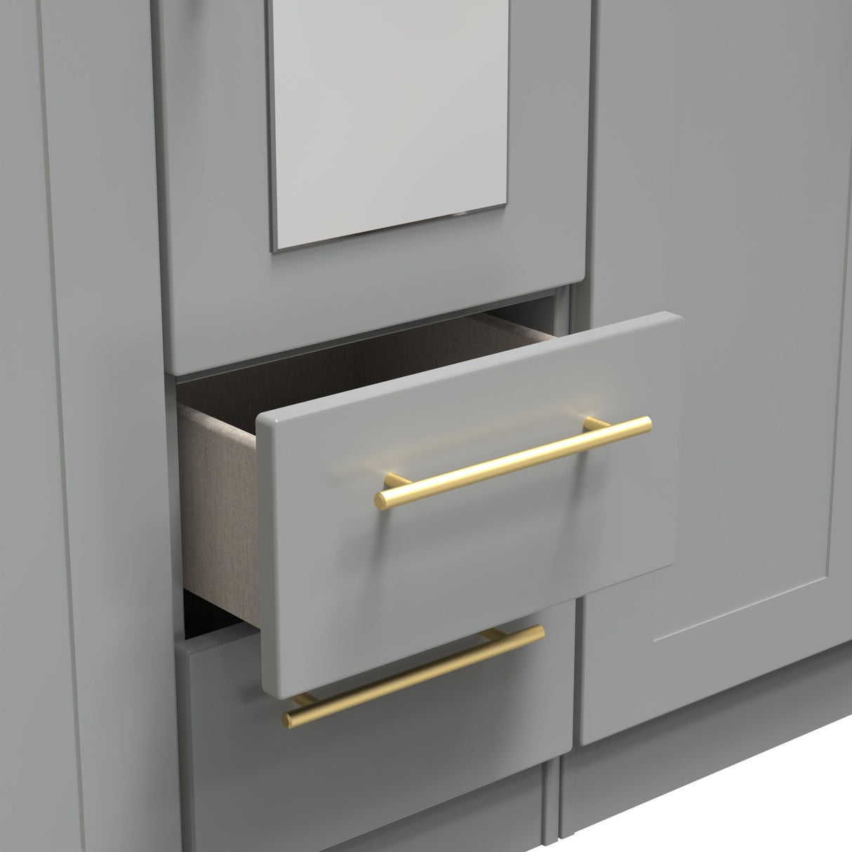 Haworth Tall 5 Door 2 Drawer Mirrored Wardrobe