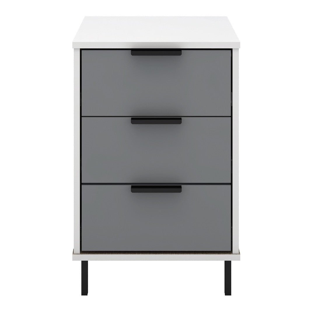 Madrid 3 Drawer Bedside - Seconique