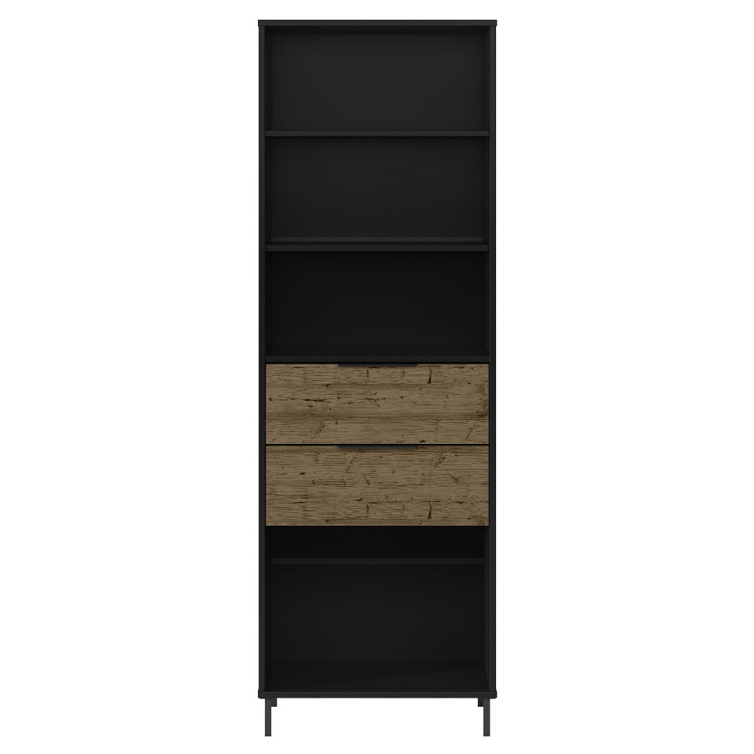 Madrid Bookcase with 2 Drawers - Seconique