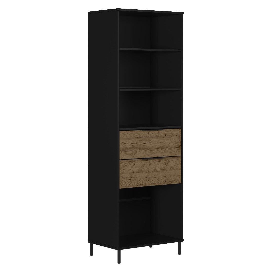 Madrid Bookcase with 2 Drawers - Seconique