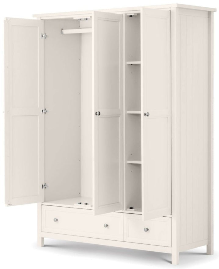 Maine 3 Door 3 Door Wardrobe - Julian Bowen