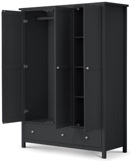 Maine 3 Door 3 Door Wardrobe - Julian Bowen