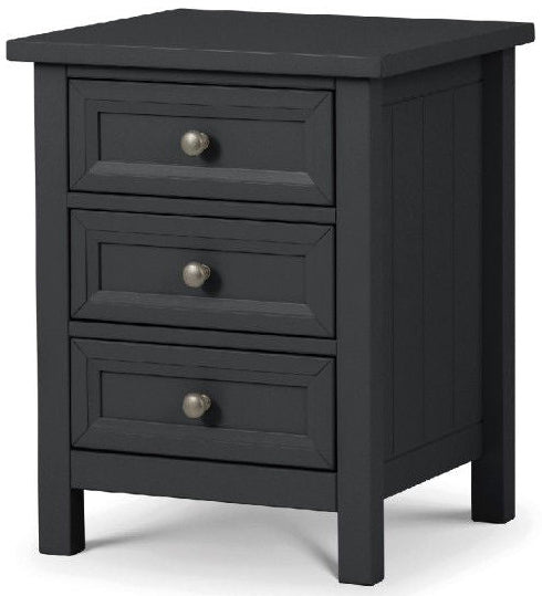 Maine 3 Drawer Bedside - Julian Bowen
