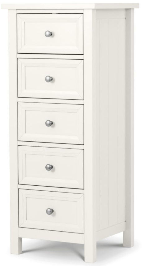 Maine 5 Drawer Tall Chest - Julian Bowen