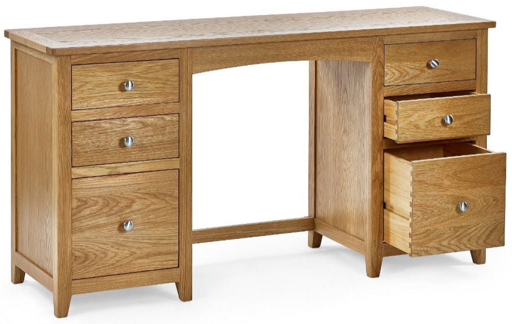 Mallory Twin Pedestal Dressing Table and Stool - Julian Bowen