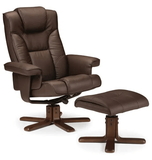 Malmo Swivel Recliner & Stool - Julian Bowen