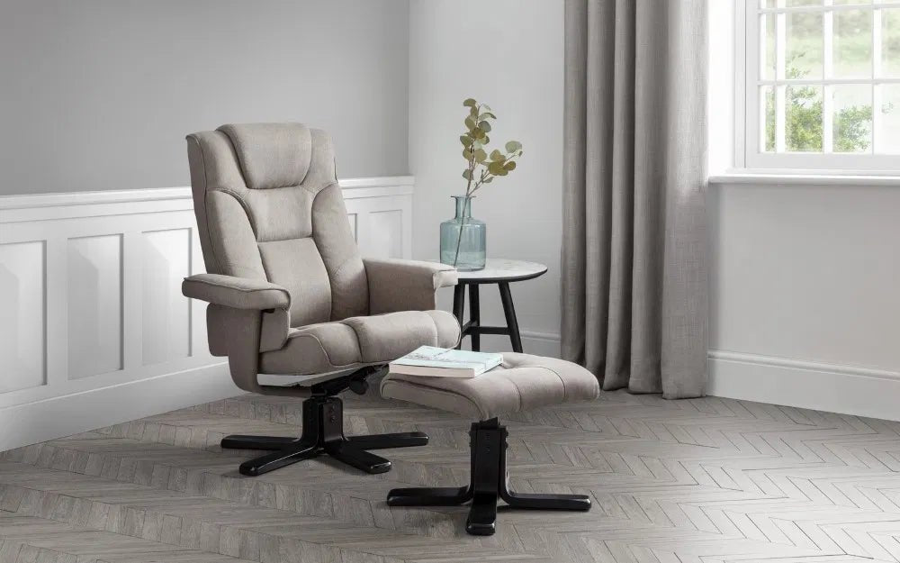 Malmo Swivel Recliner & Stool - Julian Bowen