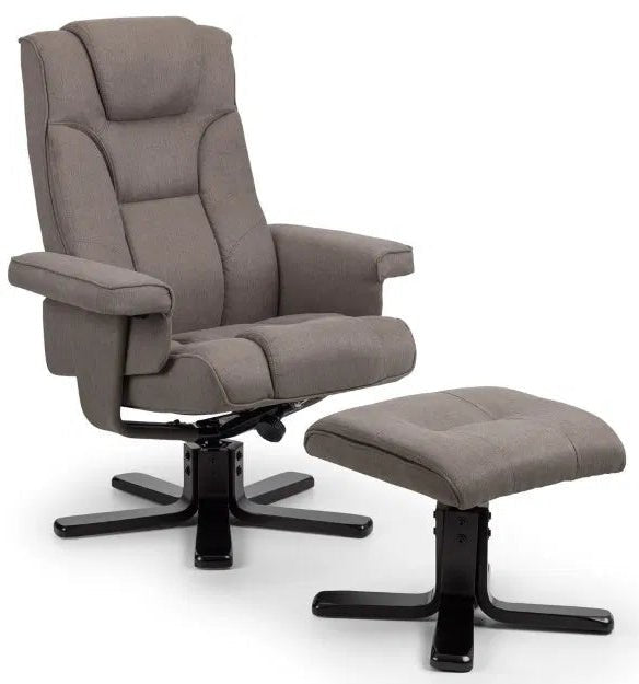 Malmo Swivel Recliner & Stool - Julian Bowen