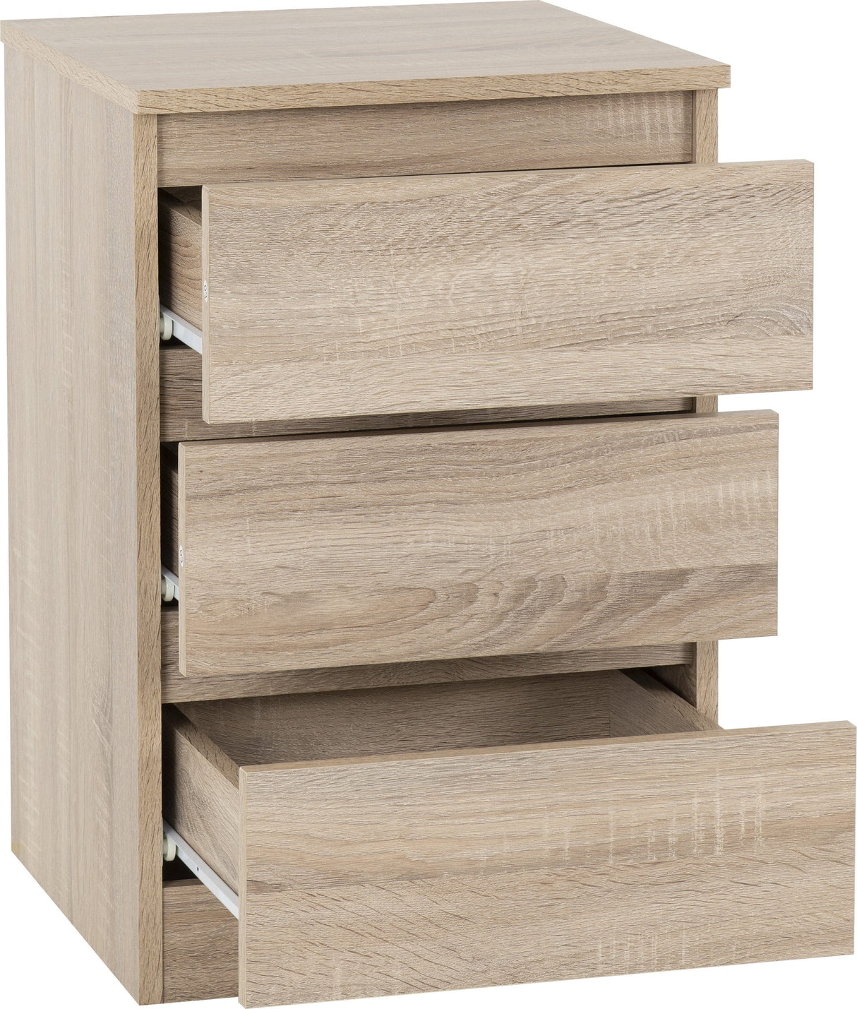 Malvern 3 Drawer Bedside Table - Seconique