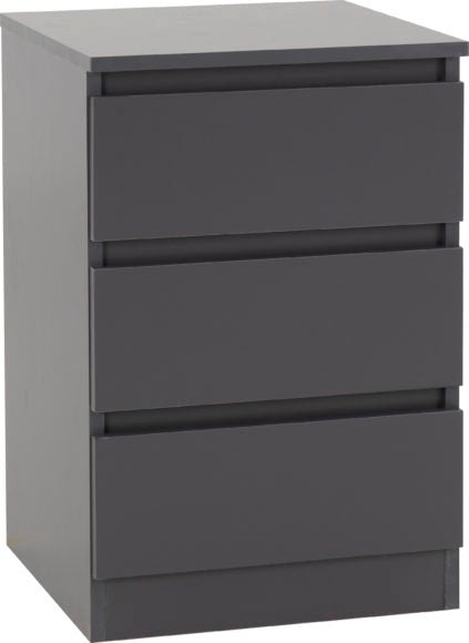 Malvern 3 Drawer Bedside Table - Seconique