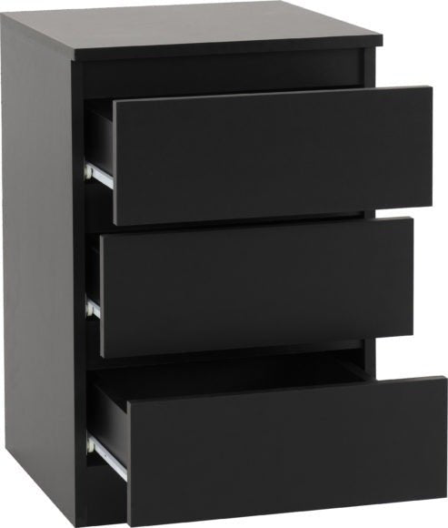 Malvern 3 Drawer Bedside Table - Seconique