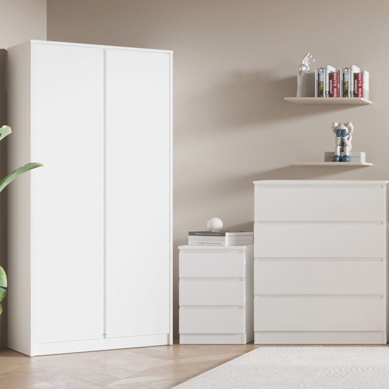 Malvern 3 Piece Bedroom Set With 2 Door Double Wardrobe - Seconique