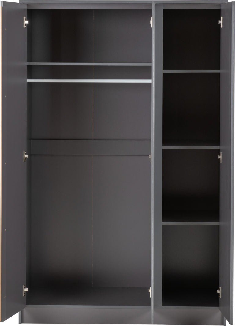 Malvern 4 Piece Bedroom Set with 3 Door Wardrobe - Seconique