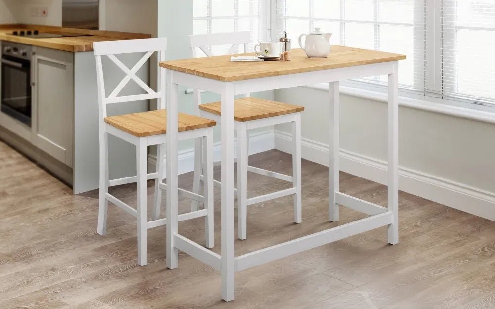 Marlow Bar Set with 2 Bar Stools - Julian Bowen