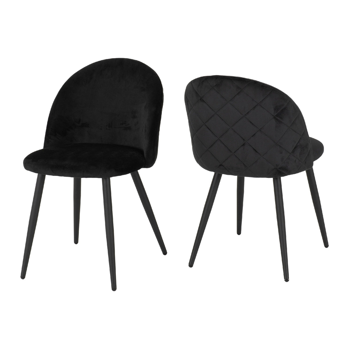 Marlow Black Marble Effect Dining Table with 4 Chairs - Seconique