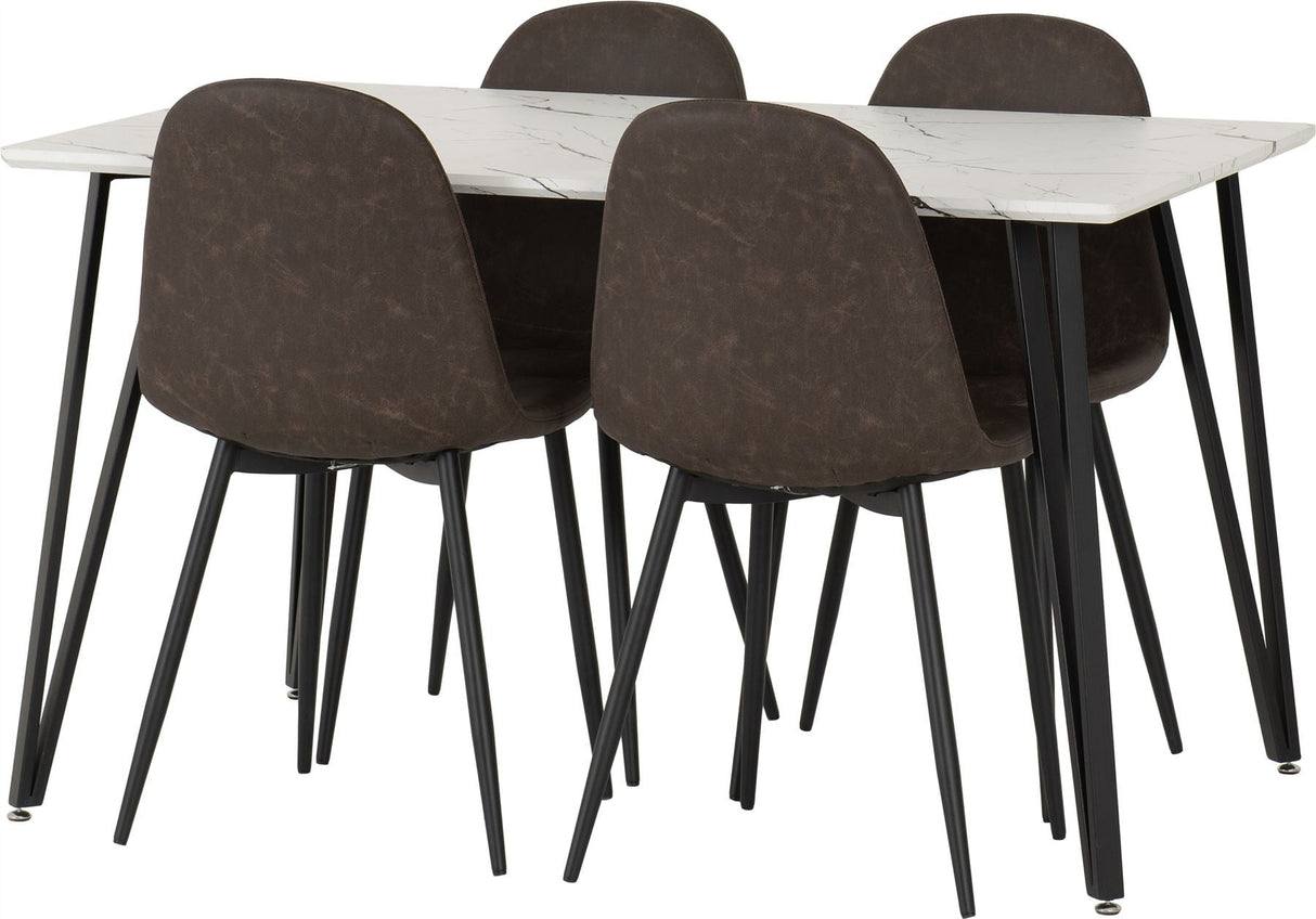 Marlow Dining Set with Athens Chairs - Seconique