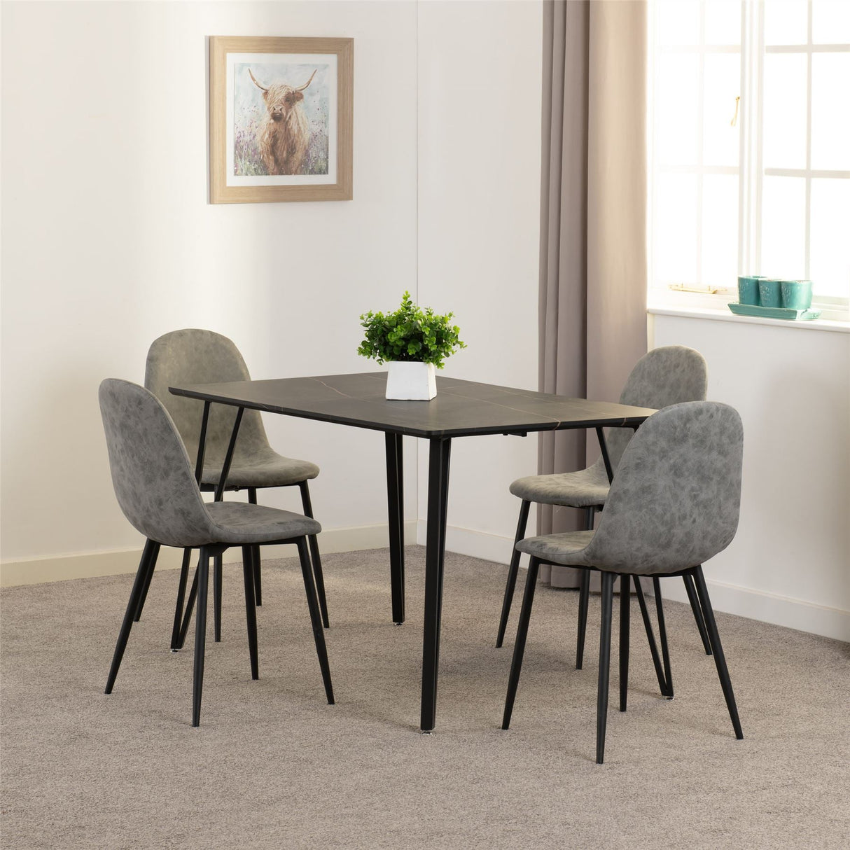 Marlow Dining Set with Athens Chairs - Seconique