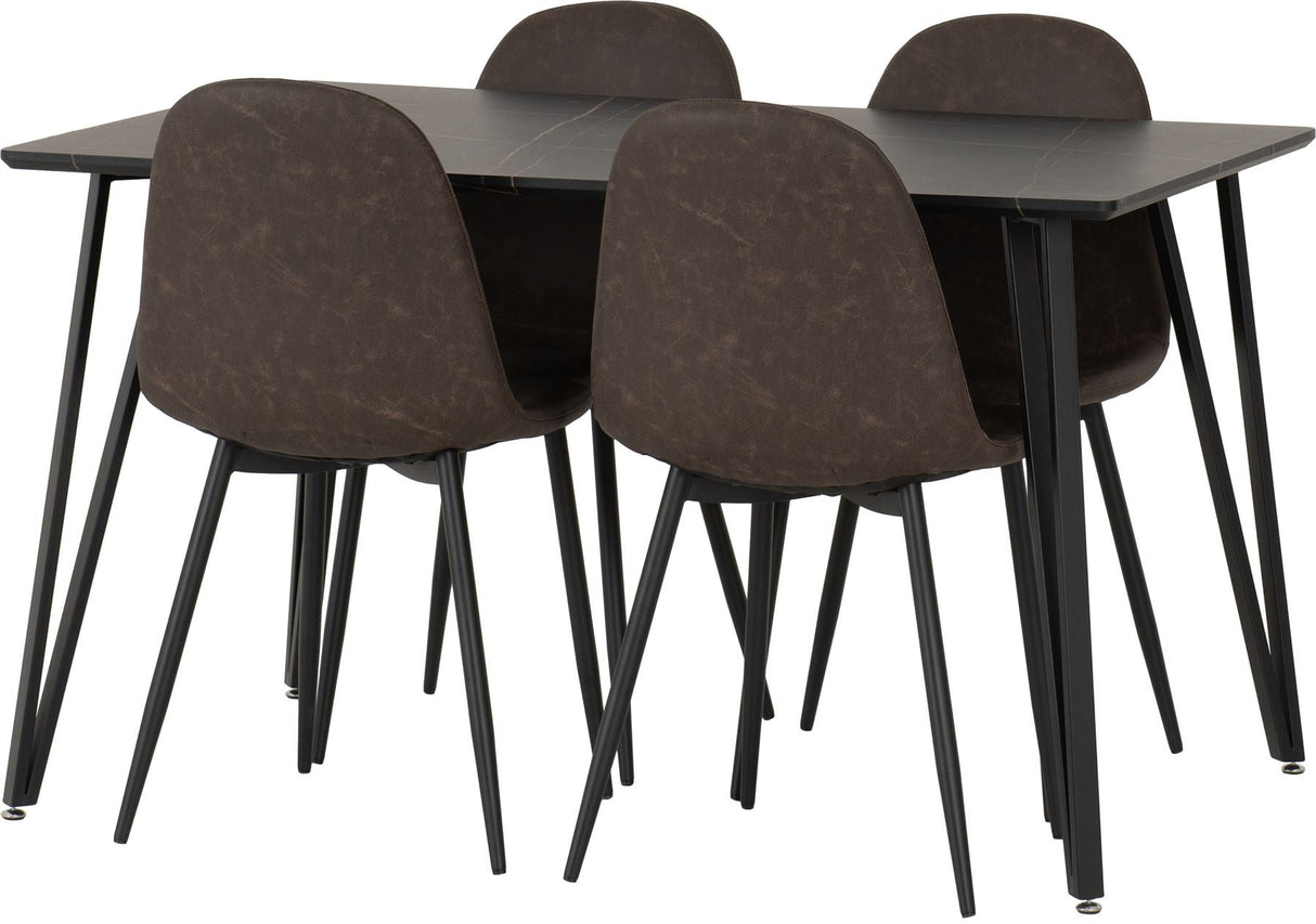 Marlow Dining Set with Athens Chairs - Seconique