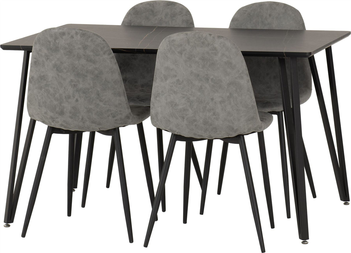 Marlow Dining Set with Athens Chairs - Seconique