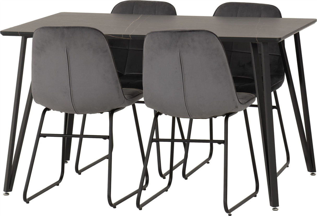 Marlow Dining Set with Lukas Chairs - Seconique