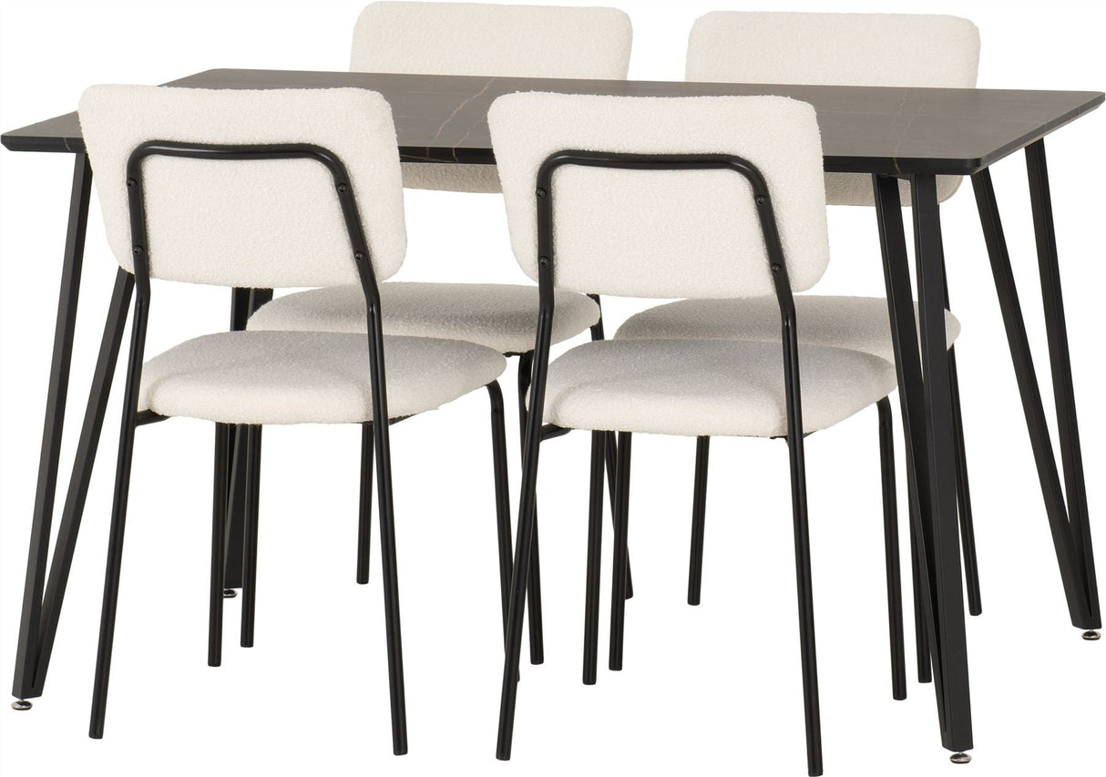 Marlow Dining Set with Sheldon Chairs - Seconique