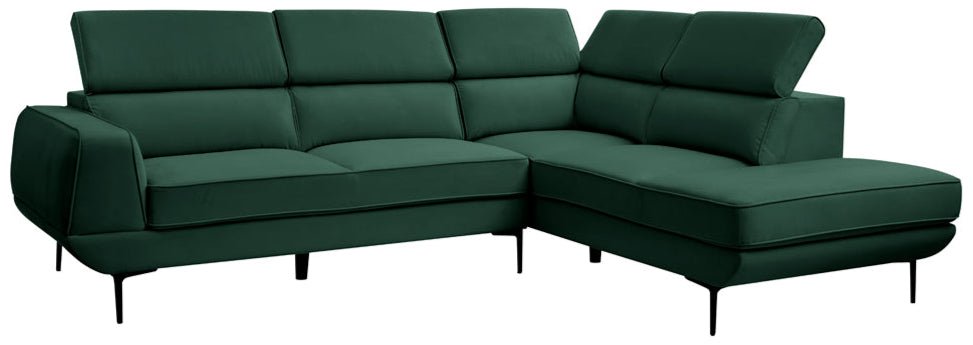 Martina Velvet Right Hand Corner Terminal Sofa - TGC