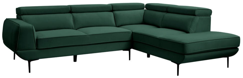 Martina Velvet Right Hand Corner Terminal Sofa - TGC