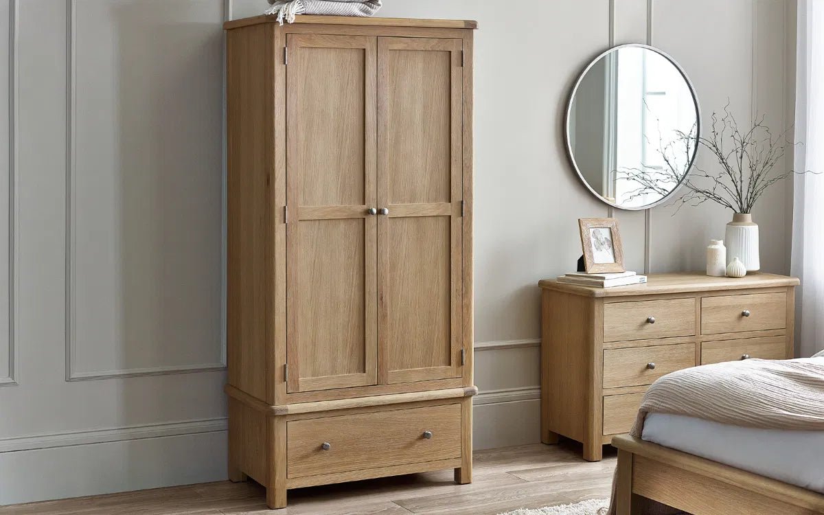 Memphis 2 Door 1 Drawer Double Wardrobe - Julian Bowen