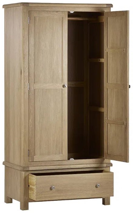 Memphis 2 Door 1 Drawer Double Wardrobe - Julian Bowen