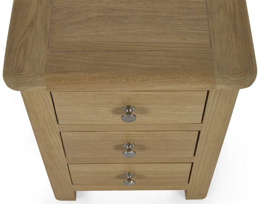 Memphis 3 Drawer Bedside Table - Julian Bowen