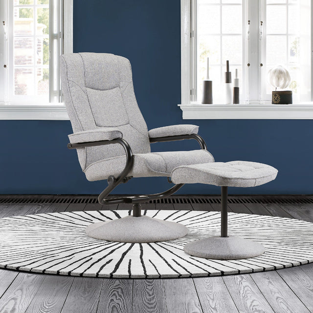 Memphis Swivel Chair & Footstool - Birlea