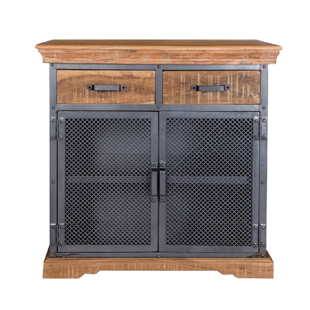 Metropolis Industrial 2 Door 2 Drawer Sideboard - Indian Hub