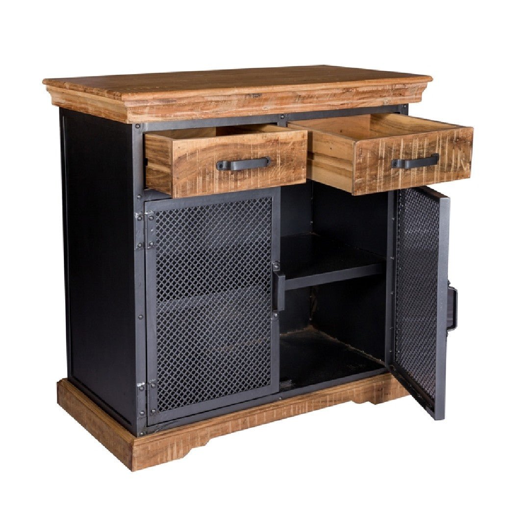 Metropolis Industrial 2 Door 2 Drawer Sideboard - Indian Hub