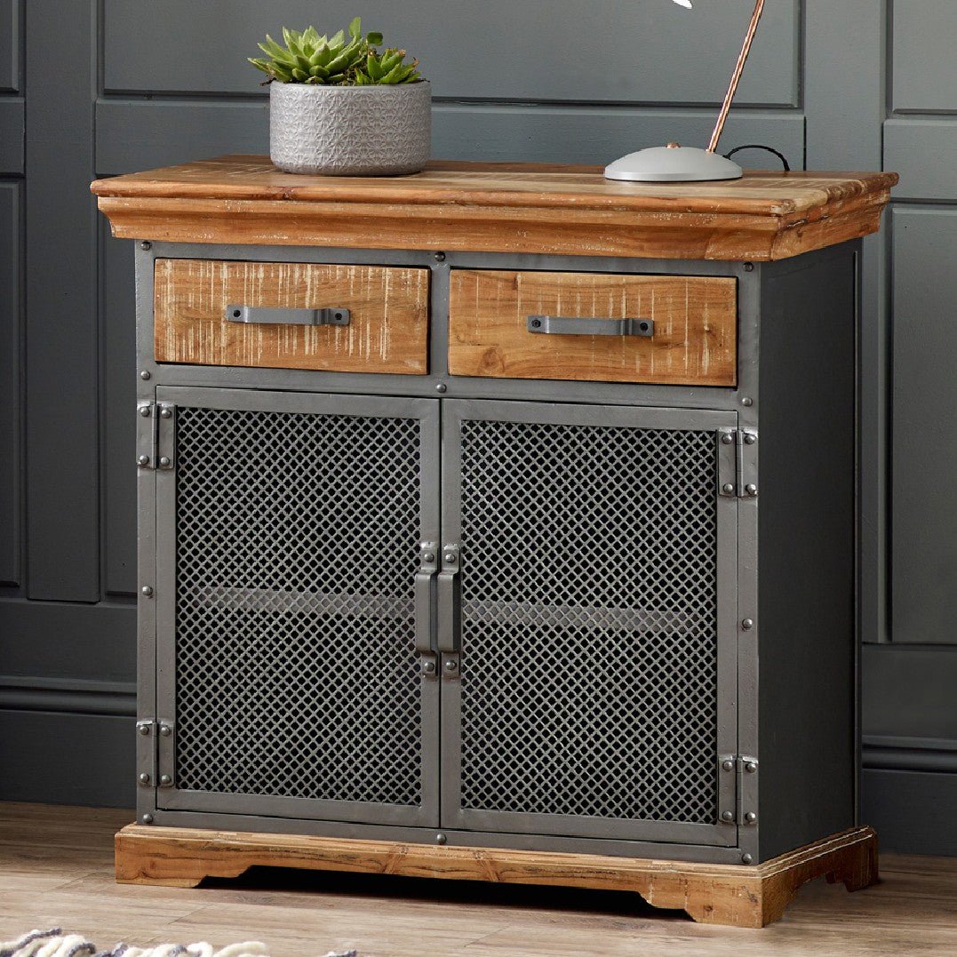 Metropolis Industrial 2 Door 2 Drawer Sideboard - Indian Hub
